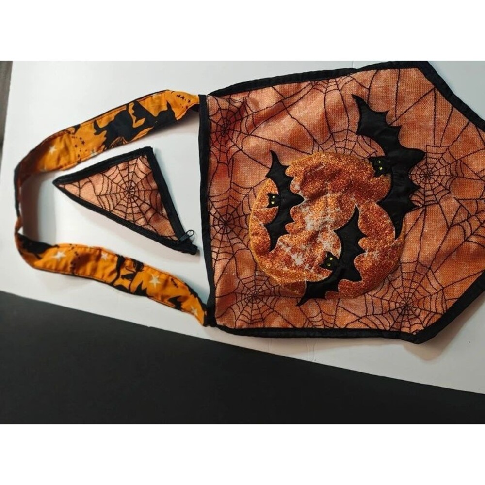 Handmade Upcycled Table Runner & Scarf Tote Purse Set with Zippered Pouch